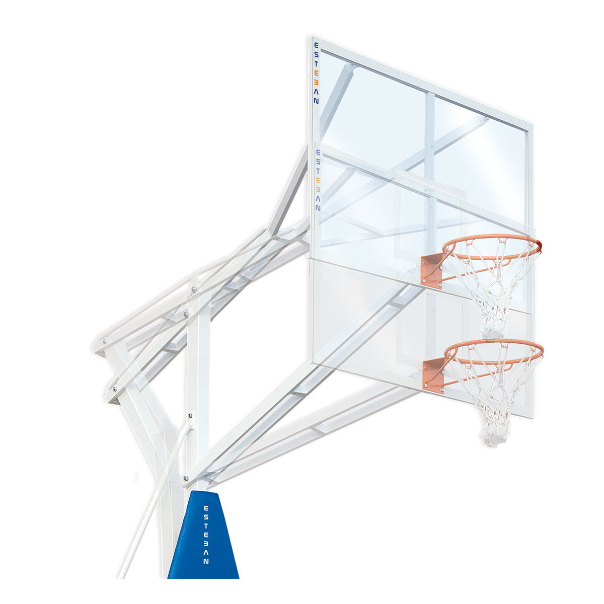Canasta baloncesto-minibasket trasladable tablero metacrilato incoloro extensión  165 cm BT00001-1 - ESTEBAN SG&E