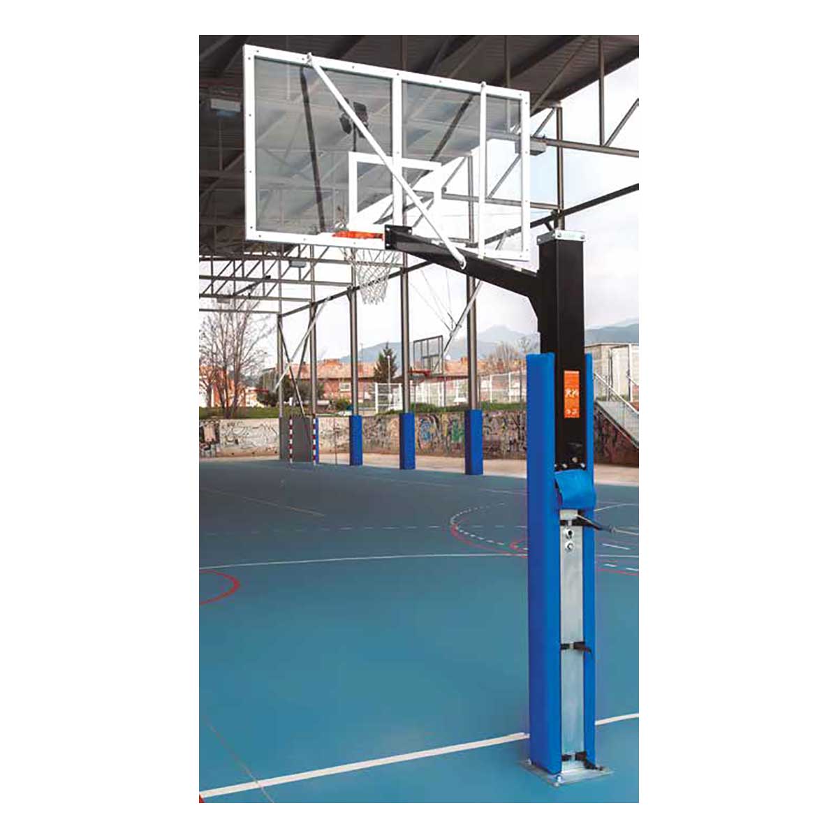 Canasta hidráulica baloncesto / minibasket fija tablero metacrilato  extensión 165 cm BH00001-1 - ESTEBAN SG&E